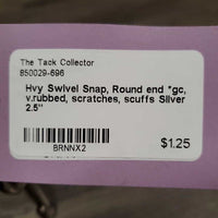 Hvy Swivel Snap, Round end *gc, v.rubbed, scratches, scuffs

