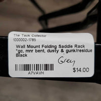 Wall Mount Folding Saddle Rack *gc, mnr bent, dusty & gunk/residue
