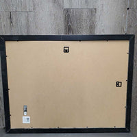 Bay Horses Picture, Wood Frame *gc, dusty, scratches
