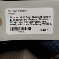 Multi Bag: Garment, Boots & accessories Pockets, Shoulder Strap *vgc, mnr dirt?stain, hair, older, scratches
