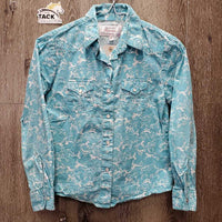 JUNIORS Western Shirt, snaps *gc, curled edges, loose thread, crinkled, puckers
