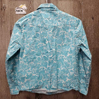 JUNIORS Western Shirt, snaps *gc, curled edges, loose thread, crinkled, puckers
