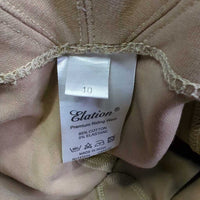 JUNIORS Hvy Cotton Euro Seat Breeches *vgc/gc, seat rubs & pills, mnr hole & threads, pills

