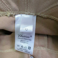 JUNIORS Hvy Cotton Euro Seat Breeches, Pull on *gc, faded, rubs, pills, threads, sm hole
