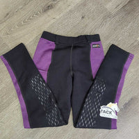 JUNIORS Winter Fleece Lined Riding Tight Breeches, Pull on *gc, faded, rubs, pills, clumpy, dry
