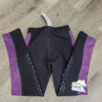 JUNIORS Winter Fleece Lined Riding Tight Breeches, Pull on *gc, faded, rubs, pills, clumpy, dry
