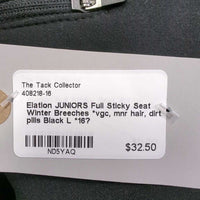 JUNIORS Full Sticky Seat Winter Breeches *vgc, mnr hair, dirt, pills
