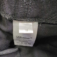 JUNIORS Hvy Cotton EuroSeat Breeches, Pull on *gc/fair, faded, rubs, hairy, thin seat, sm seam holes, pills
