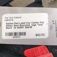 Hvy Cotton Full Sticky Seat Breeches, tags *new
