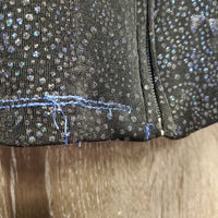 JUNIORS LS Showmanship Shirt - Jacket, Zipper, Bling Collar & Cuffs *xc, mnr loose threads & cuff rubs
