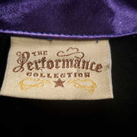 JUNIORS LS Showmanship Shirt - Jacket, Zipper, Bling Collar & Cuffs *xc, mnr loose threads & cuff rubs
