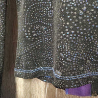 JUNIORS LS Showmanship Shirt - Jacket, Zipper, Bling Collar & Cuffs *xc, mnr loose threads & cuff rubs
