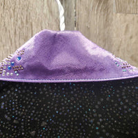 JUNIORS LS Showmanship Shirt - Jacket, Zipper, Bling Collar & Cuffs *xc, mnr loose threads & cuff rubs
