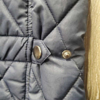 JUNIORS Quilt Vest, Zipper *gc, puckers, clean, dusty pockets, frayed tab ends
