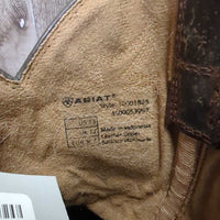 JUNIORS Pointy Toe Short Cowboy Boots *gc, rubs, scuffs, v.scrapes, inner heel rubs, LOOSE Rt Toe
