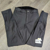JUNIORS High Back Euro Seat Pleather Fleece Lined Winter Breeches *vgc/gc, mnr stains?dirt, seam puckers

