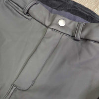 JUNIORS High Back Euro Seat Pleather Fleece Lined Winter Breeches *vgc/gc, mnr stains?dirt, seam puckers
