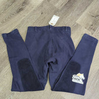 /hvy Cotton Euro Seat Breeches, Pull on *gc, faded, mnr stains, seat rubs &pills
