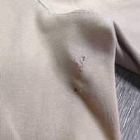 JUNIORS Hvy Cotton Euro Seat Breeches, Pull on *gc/fair, mnr rubs, undone stitching, holes, discolored seat
