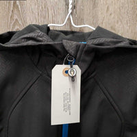 JUNIORS Soft Shell Fleece Lined Jacket, Hood, Zipper *gc, clean, mnr clumpy & faded
