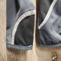 Light Fleece Lined Shirt, 1/2 Zip Up *gc, seam rubs, frayed & unstitched cuffs
