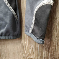 Light Fleece Lined Shirt, 1/2 Zip Up *gc, seam rubs, frayed & unstitched cuffs
