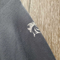 Light Fleece Lined Shirt, 1/2 Zip Up *gc, seam rubs, frayed & unstitched cuffs
