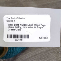 Thin Soft Nylon Lead Rope *vgc, clean, hairy, mnr rubs & frays
