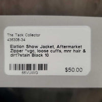Show Jacket, Aftermarket Zipper *vgc, loose cuffs, mnr hair & dirt?stain
