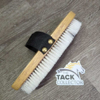 Short Brislte Body Brush, Handle *vgc/gc, mnr hair, dirt & bent bristles, split
