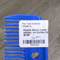 Plastic Mane Comb *vgc, mnr dirt, sticker, scratches
