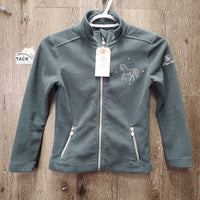 JUNIORS Fleece Jacket, bling *gc, clumpy, hair, edge rubs

