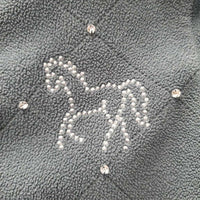 JUNIORS Fleece Jacket, bling *gc, clumpy, hair, edge rubs
