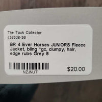 JUNIORS Fleece Jacket, bling *gc, clumpy, hair, edge rubs
