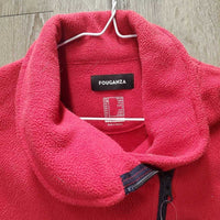 JUNIORS Fleece Jacket, cowl neck, zipper *gc, clumpy, v.hairy
