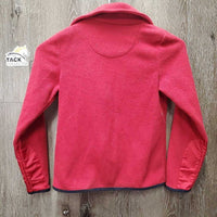 JUNIORS Fleece Jacket, cowl neck, zipper *gc, clumpy, v.hairy
