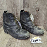 JUNIORS Paddock Boots, zips *fair, clean, v.faded, v.scuffed, v.LOOSE toe soles, older, rubs
