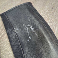 Pr Leather Half Chaps *vgc/gc, dirt, rubs, residue, faded? film, stains
