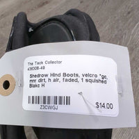 Hind Boots, velcro *gc, mnr dirt, h air, faded, 1 squished
