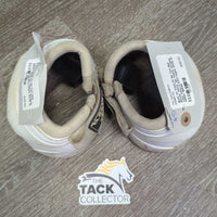 Pr No Turn Bell Boots, velcro *gc, stains, scrapes, rubs, holey/frayed edges
