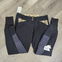 Euro Seat Breeches *gc/fair, faded, seam rubs, stretched/bubbled, snags, pilly inside, threads
