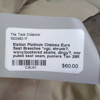Euro Seat Breeches *vgc, shrunk?, wavy/puckered seams, dingy?, mnr pulled seat seam, puckers
