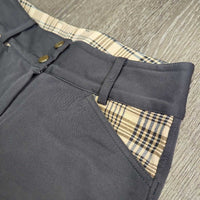 Euro Seat Breeches *gc, faded, seam puckers, undone stitching, pilly inside, rubs, pills, stains
