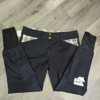 Euro Seat Breeches *gc, faded, seat rubs & pills, v.pilly inside, unstitched stitching, seam puckers
