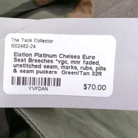 Euro Seat Breeches *vgc, mnr faded, unstitched seam, marks, rubs, pills & seam puckers
