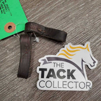 2 Full Cheek Leather Bit Keepers, single stitch *gc, dirty, scrapes, mnr dents & twists
