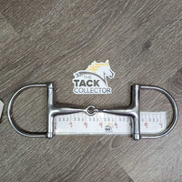 Thick Hollow Hunter D RIng Snaffle Bit *gc, clean, residue, stains, scratches
