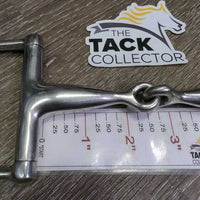 Thick Hollow Hunter D RIng Snaffle Bit *gc, clean, residue, stains, scratches
