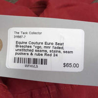 Euro Seat Breeches *vgc, mnr faded, unstitched seams, stains, seam puckers & rubs
