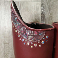 Pr Dress Boots, zip, bling, tag *New, v.mnr mark
